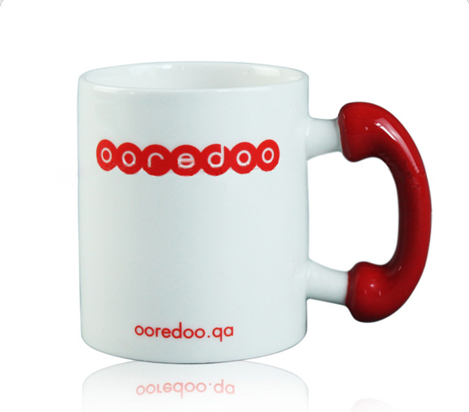 customized ooredoo mug