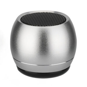 mini bluetooth speaker with silver color